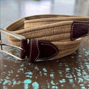 Tommy Bahama Tan and Brown Woven Belt